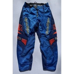 Troy Lee Design Motocross Pants Mens Size 36 Blue/Black/Red ATV Dirtbike Y2K 90s